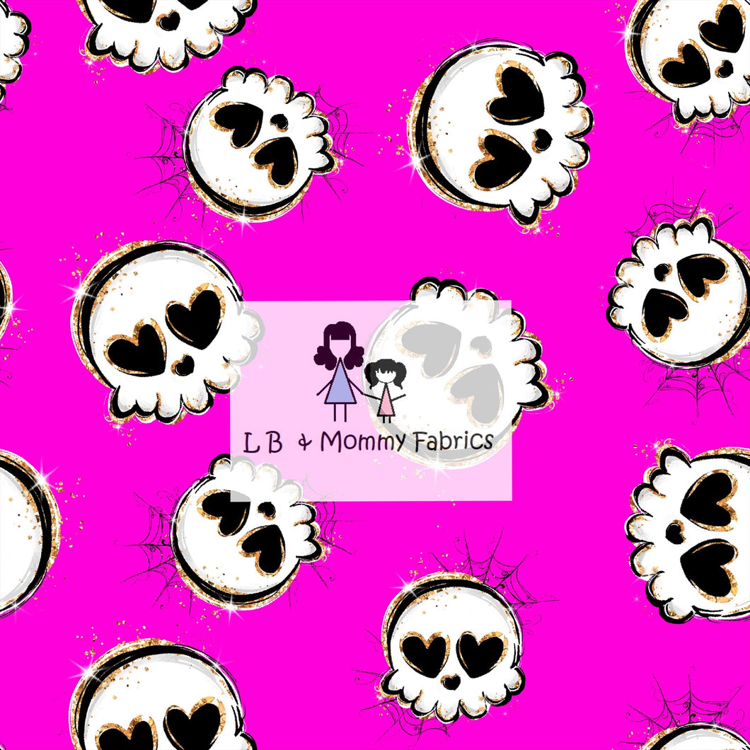 Skulls on hot pink(KK)