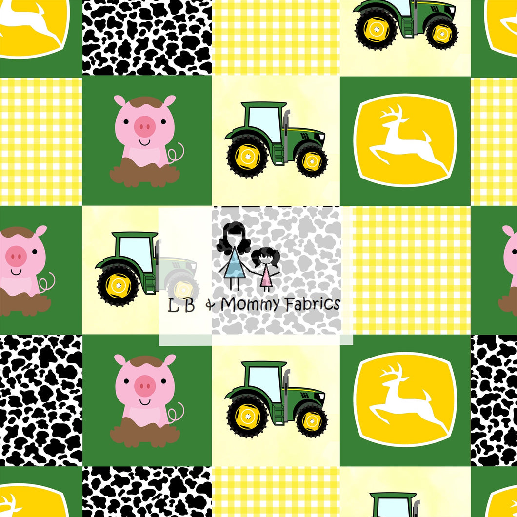 Tractor Patchwork Yellow(PM)