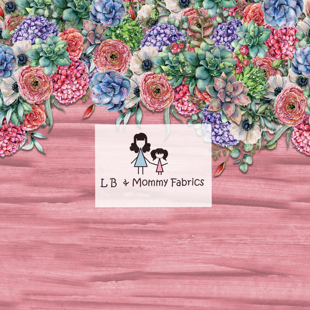 Shimmer Floral on Painted Solid(EA)