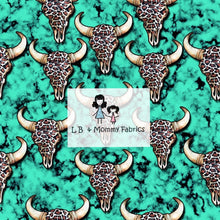 Load image into Gallery viewer, Leopard skull on turquoise (RD)
